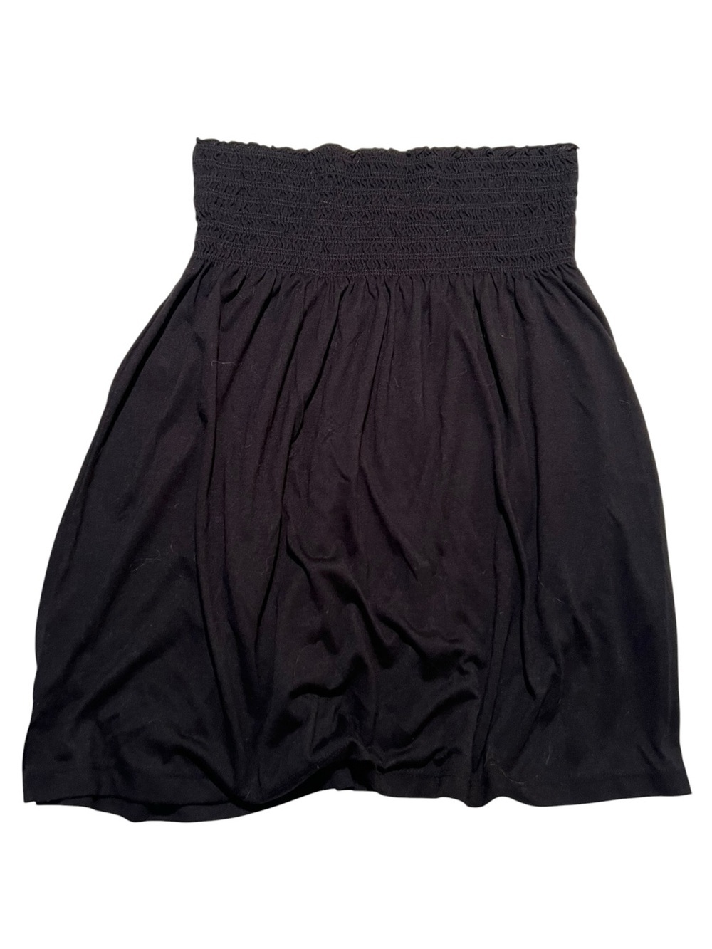 Rue 21 Women's Size Large Smocked Mini Dress Tunic Cover-Up Strapless Black